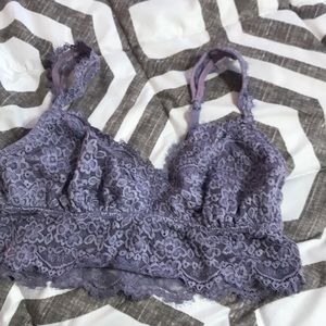 Lavender sweetheart neckline bralette